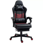 Vinsetto Racing Gaming Chair Diamond PU Leather Office Gamer Chair High Back Swivel Recliner with Footrest, Lumbar Support, Adjustable Height