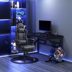 Vinsetto Racing Gaming Chair Diamond PU Leather Office Gamer Chair High Back Swivel Recliner with Footrest, Lumbar Support, Adjustable Height