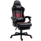 Vinsetto Racing Gaming Chair Diamond PU Leather Office Gamer Chair High Back Swivel Recliner with Footrest, Lumbar Support, Adjustable Height