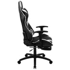 BlackArc Faux Leather Reclining Gaming Chair - Height Adjustable Pivot Arms, Pull-Out Footrest, Headrest & Lumbar Pillows