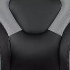 BlackArc High Back Gaming Chair with Faux Leather Upholstery, Height Adjustable Swivel Seat & Padded Flip-Up Arms
