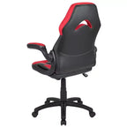 BlackArc High Back Gaming Chair with Faux Leather Upholstery, Height Adjustable Swivel Seat & Padded Flip-Up Arms