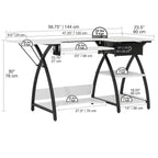 Comet Plus Sewing Desk with or without Grids on Top for Cutting