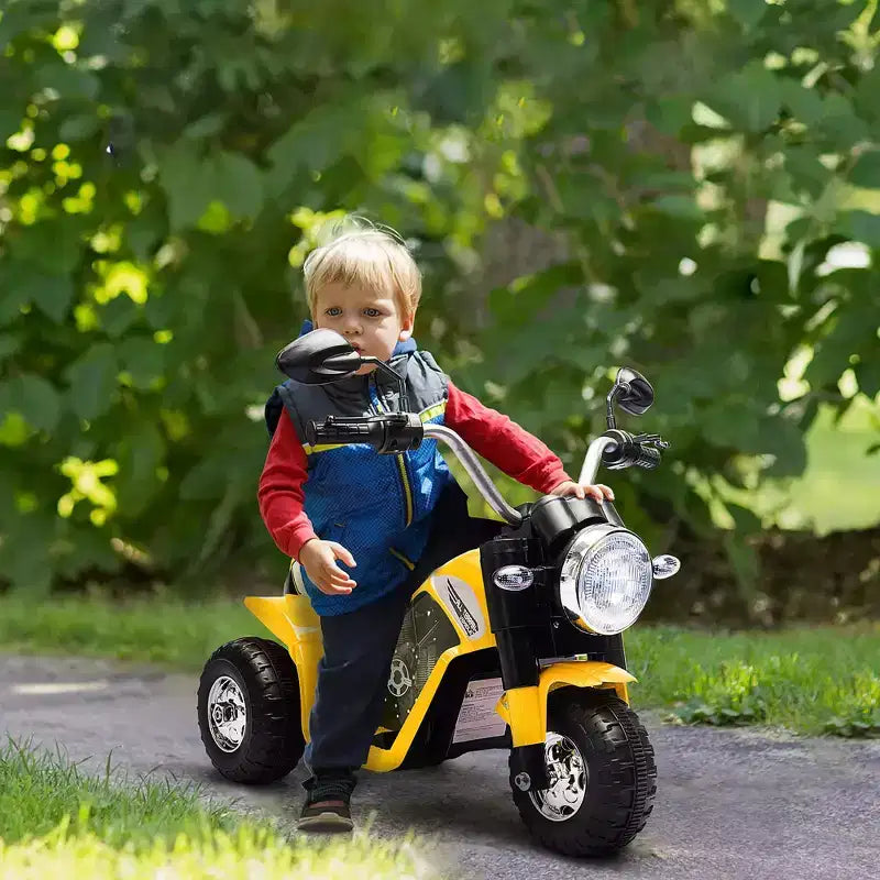 Aosom 6V Kids Motorcycle Dirt Bike Electric Battery-Powered Ride-On Toy Off-road Street Bike Rechargeable with Horn Headlights Realistic Sounds 1.24mph Speed for Girls Boy 18 - 36 Months Red