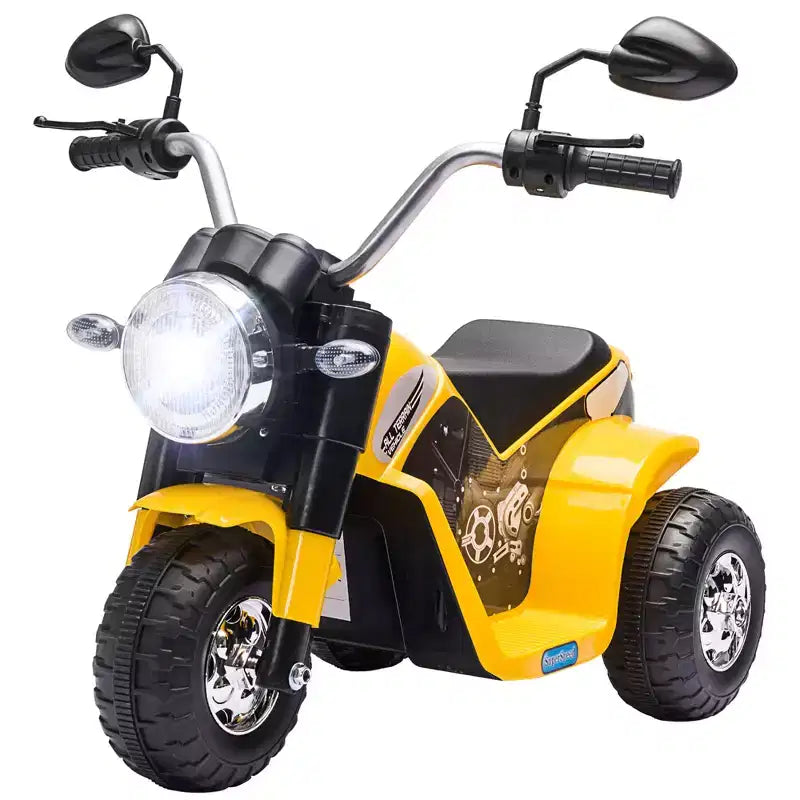Aosom 6V Kids Motorcycle Dirt Bike Electric Battery-Powered Ride-On Toy Off-road Street Bike Rechargeable with Horn Headlights Realistic Sounds 1.24mph Speed for Girls Boy 18 - 36 Months Red