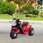 Aosom 6V Kids Motorcycle Dirt Bike Electric Battery-Powered Ride-On Toy Off-road Street Bike Rechargeable with Horn Headlights Realistic Sounds 1.24mph Speed for Girls Boy 18 - 36 Months Red