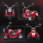 Aosom 6V Kids Motorcycle Dirt Bike Electric Battery-Powered Ride-On Toy Off-road Street Bike Rechargeable with Horn Headlights Realistic Sounds 1.24mph Speed for Girls Boy 18 - 36 Months Red