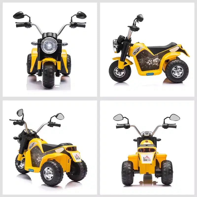 Aosom 6V Kids Motorcycle Dirt Bike Electric Battery-Powered Ride-On Toy Off-road Street Bike Rechargeable with Horn Headlights Realistic Sounds 1.24mph Speed for Girls Boy 18 - 36 Months Red