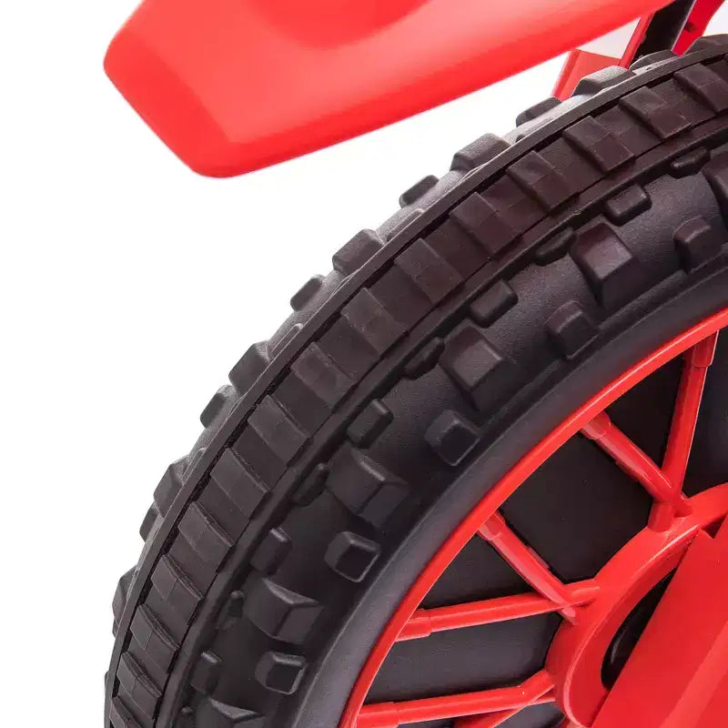 Aosom 12V Kids Motorcycle Dirt Bike Electric Battery-Powered Ride-On Toy Off-road Street Bike with Charging Battery, Training Wheels Blue