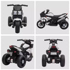 Aosom 6V Kids Motorcycle Dirt Bike Electric Battery-Powered Ride-On Toy Off-road Street Bike w/ Music Horn Headlights Motorbike for Girls Boy Blue