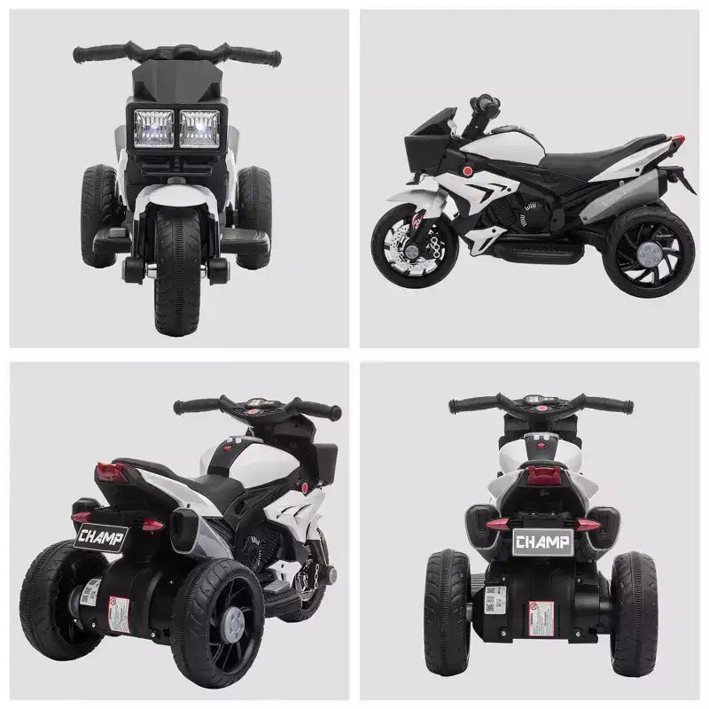 Aosom 6V Kids Motorcycle Dirt Bike Electric Battery-Powered Ride-On Toy Off-road Street Bike w/ Music Horn Headlights Motorbike for Girls Boy Blue