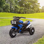 Aosom 6V Kids Motorcycle Dirt Bike Electric Battery-Powered Ride-On Toy Off-road Street Bike w/ Music Horn Headlights Motorbike for Girls Boy Blue