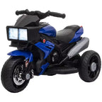 Aosom 6V Kids Motorcycle Dirt Bike Electric Battery-Powered Ride-On Toy Off-road Street Bike w/ Music Horn Headlights Motorbike for Girls Boy Blue
