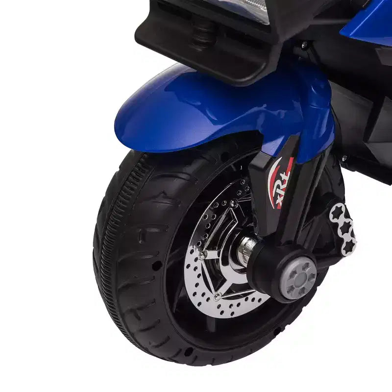 Aosom 6V Kids Motorcycle Dirt Bike Electric Battery-Powered Ride-On Toy Off-road Street Bike w/ Music Horn Headlights Motorbike for Girls Boy Blue