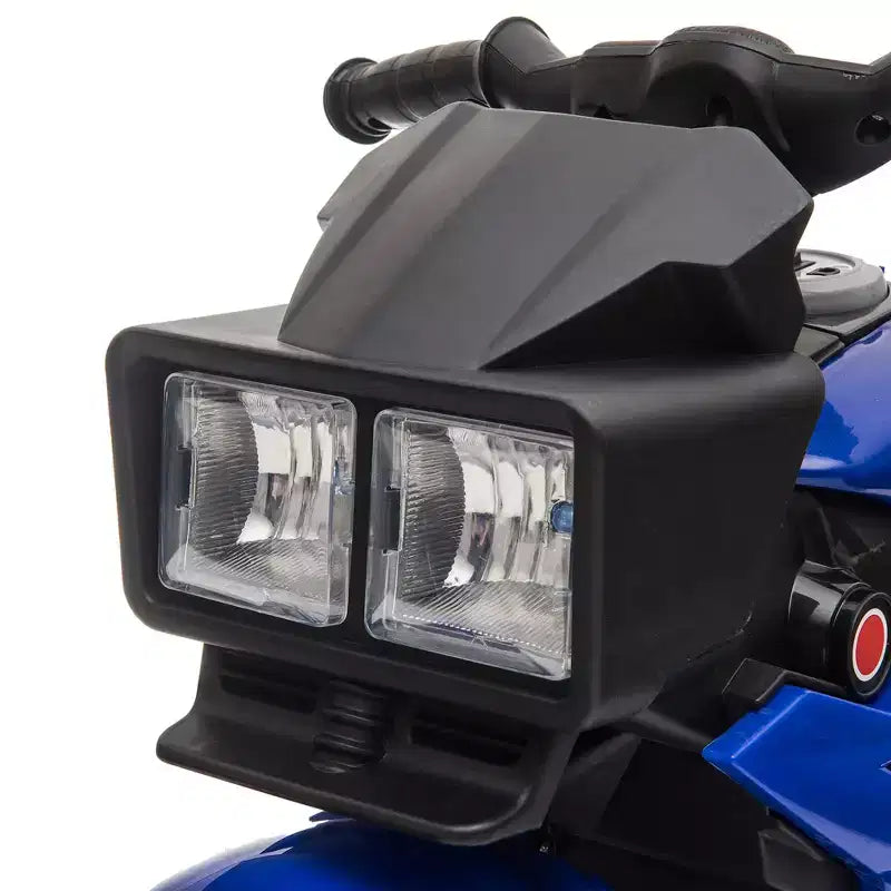 Aosom 6V Kids Motorcycle Dirt Bike Electric Battery-Powered Ride-On Toy Off-road Street Bike w/ Music Horn Headlights Motorbike for Girls Boy Blue