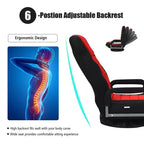 Costway 360-Degree Swivel Gaming Floor Chair with Foldable Adjustable Backrest
