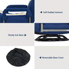 Costway 360-Degree Swivel Gaming Floor Chair with Foldable Adjustable Backrest