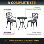 Kinger Home Ekta 3-Piece Patio Bistro Set