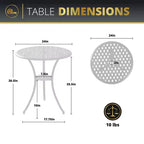 Kinger Home Ekta 3-Piece Patio Bistro Set