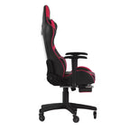 Flash Furniture X30 Gaming Chair Racing Computer Chair with Reclining Back, Slide-Out Footrest, and Transparent Roller Wheels