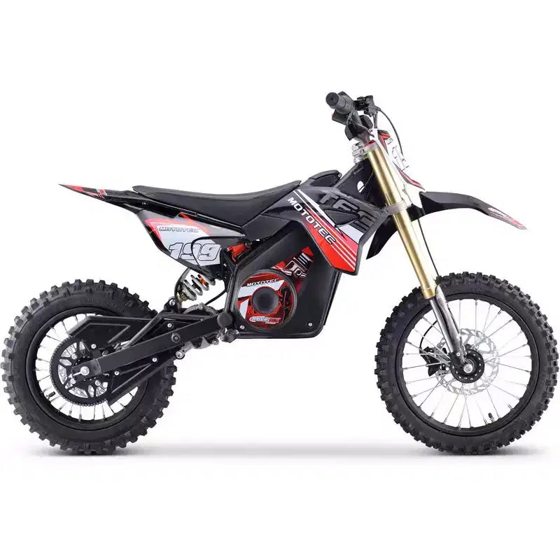 MotoTec 48v Pro Electric Dirt Bike 1500w Lithium Red