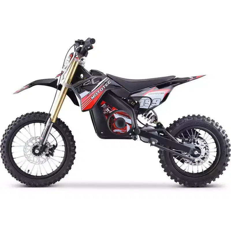MotoTec 48v Pro Electric Dirt Bike 1500w Lithium Red