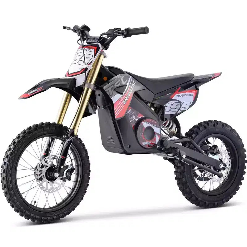MotoTec 48v Pro Electric Dirt Bike 1500w Lithium Red
