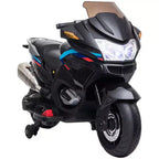 Aosom Kids Motorcycle with Training Wheels, Roaring Engine Design Ride-on Toy for Ages 3-8, High-Traction Mini Motorbike with Light Music