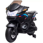 Aosom Kids Motorcycle with Training Wheels, Roaring Engine Design Ride-on Toy for Ages 3-8, High-Traction Mini Motorbike with Light Music