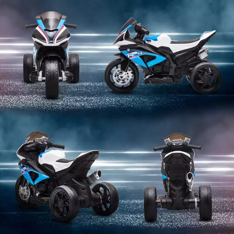 Aosom Licensed BMW HP4 Kids Electric Motorcycle Ride-On Toy 3-Wheels 6V Battery Powered Motorbike with Music for Girls Boy 18 - 60 Months
