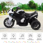 Costway Kids Ride On Motorcycle 6V Battery Powered Electric Toy 3 Wheels