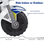 Costway 6V Kids Ride On Police Motorcycle Trike 3-Wheel w/ Headlight and Flashing Siren, White