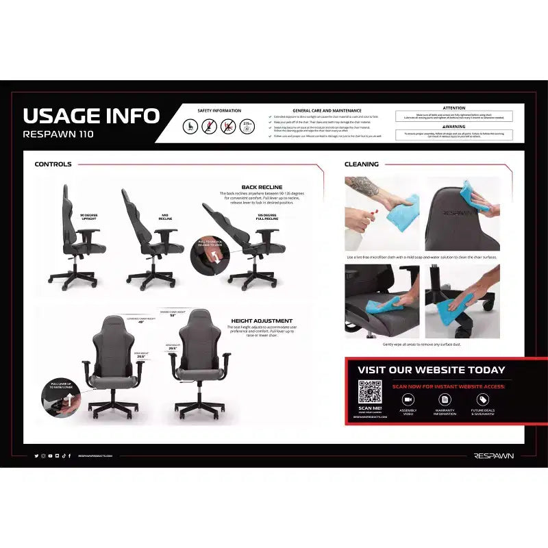 RESPAWN 110 Ergonomic Gaming Chair