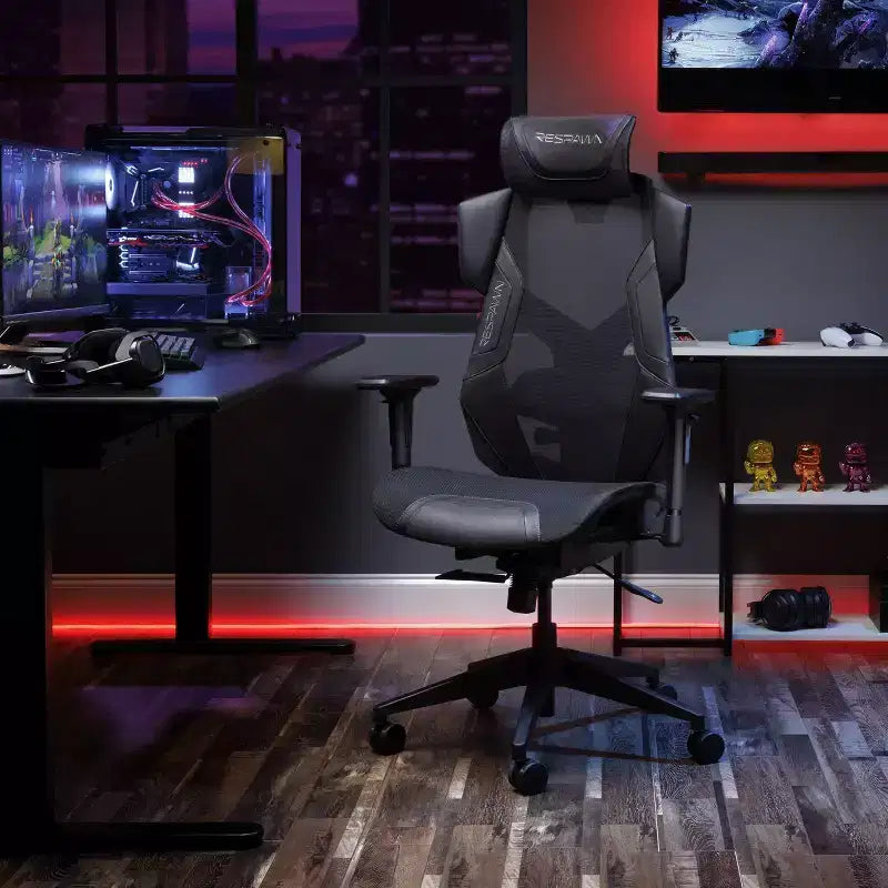 RESPAWN Flexx Mesh Gaming Chair With Lumbar Support and Adjustable Headrest