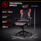 RESPAWN Flexx Mesh Gaming Chair With Lumbar Support and Adjustable Headrest