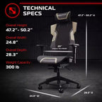 RESPAWN Flexx Mesh Gaming Chair With Lumbar Support and Adjustable Headrest