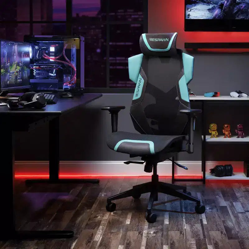 RESPAWN Flexx Mesh Gaming Chair With Lumbar Support and Adjustable Headrest