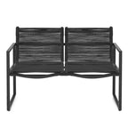 Costway 4PCS Patio Furniture Conversation Set Sofa Loveseat Armrest Garden Deck