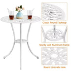 Yaheetech 3 Piece Outdoor Bistro Table Set for Garden Backyard