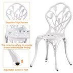 Yaheetech 3 Piece Outdoor Bistro Table Set for Garden Backyard