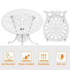Yaheetech 3 Piece Outdoor Bistro Table Set for Garden Backyard