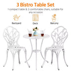 Yaheetech 3 Piece Outdoor Bistro Table Set for Garden Backyard