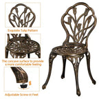 Yaheetech 3 Piece Outdoor Bistro Table Set for Garden Backyard