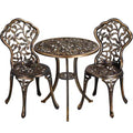 Yaheetech 3 Piece Outdoor Bistro Table Set