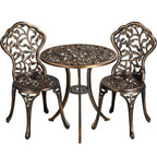 Yaheetech 3 Piece Outdoor Bistro Table Set
