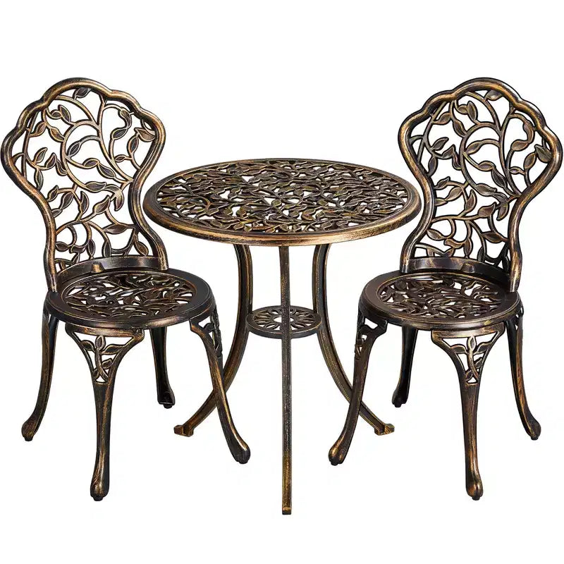 Yaheetech 3 Piece Outdoor Bistro Table Set