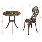 Yaheetech 3 Piece Outdoor Bistro Table Set