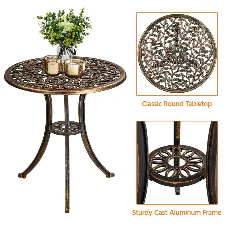 Yaheetech 3 Piece Outdoor Bistro Table Set