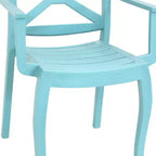 Sunnydaze Polypropylene Stackable Tristana Outdoor Patio Arm Chair
