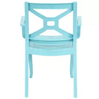 Sunnydaze Polypropylene Stackable Tristana Outdoor Patio Arm Chair
